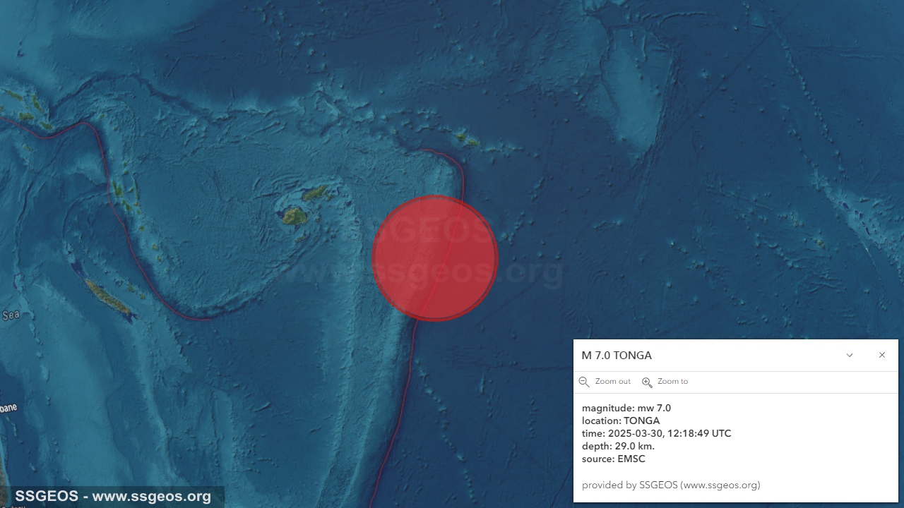 earthquake map