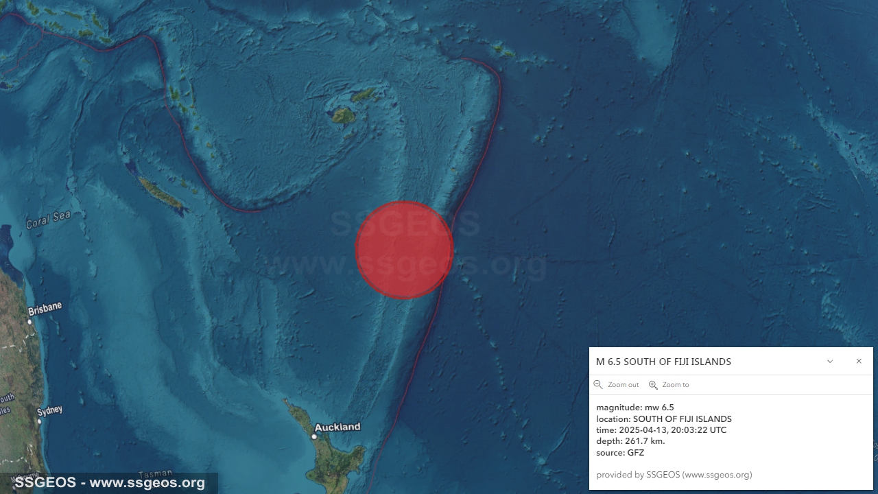 earthquake map